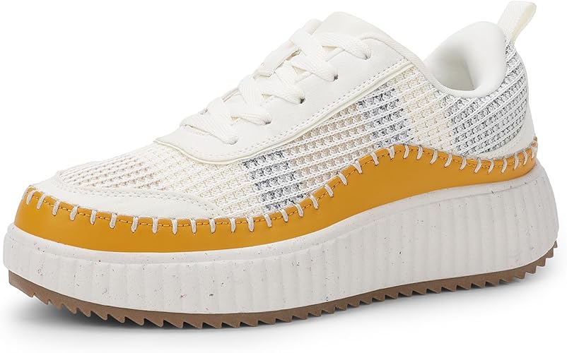 Women Chunky City Tweed Comfortable Casual Platform Fashion Sneaker