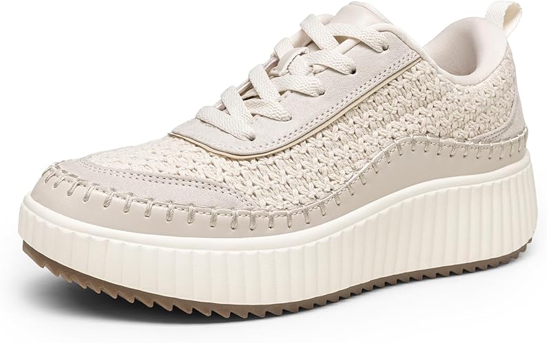 Women Chunky City Tweed Comfortable Casual Platform Fashion Sneaker